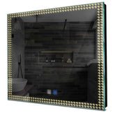 Specchio LED Quadrato | Pulsanti touch | Funzione anti-appannamento | Luce bianca calda - Reyze Serie Official Modello 6